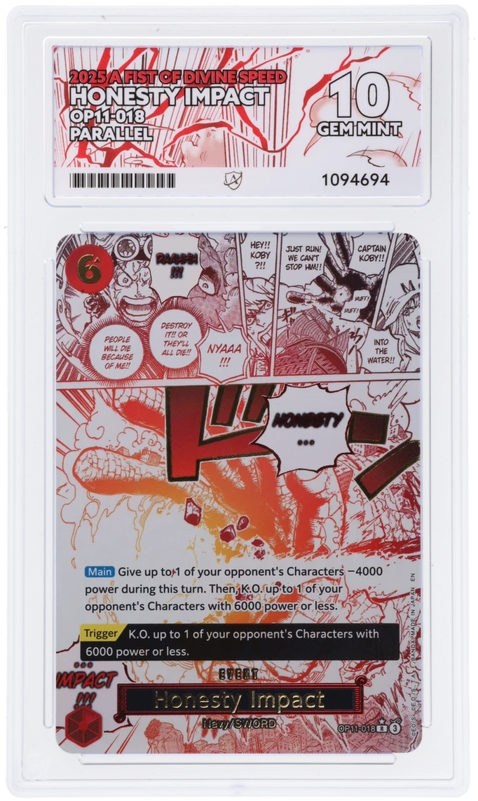 GRADED Honesty Impact OP11-018 ACE 10