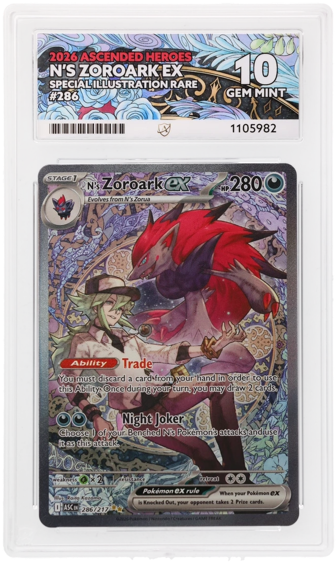 GRADED N's Zoroark ex 286 ACE 10