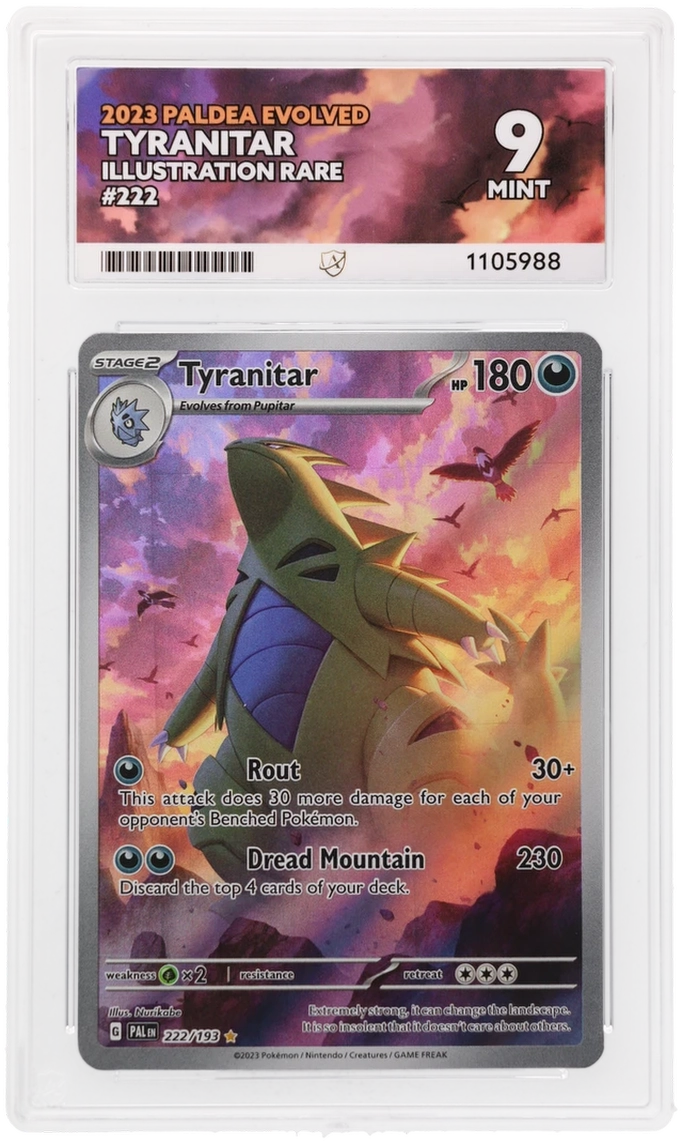 GRADED Tyranitar 222 ACE 9