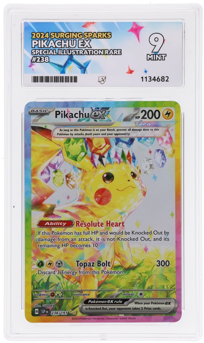 GRADED Pikachu EX 238 ACE 9