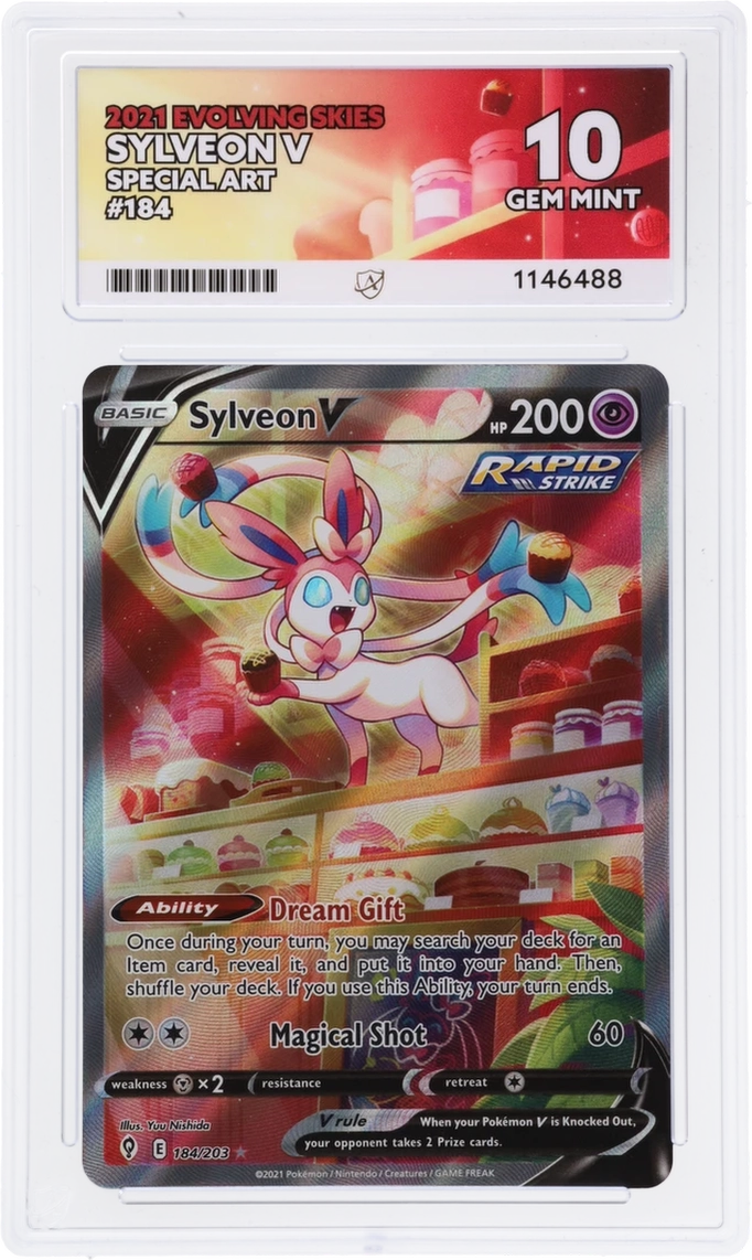 GRADED Sylveon V 184/203 ACE 10