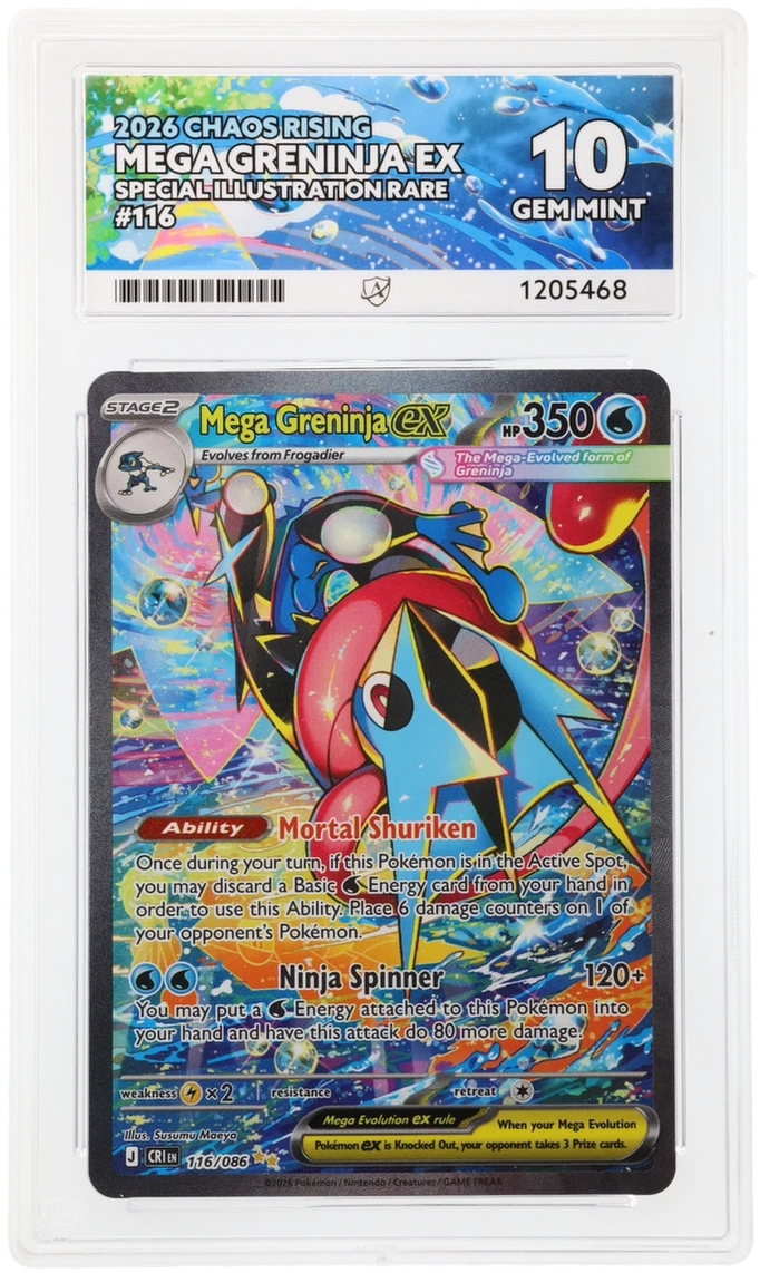 GRADED Mega Greninja ex 116 ACE 10