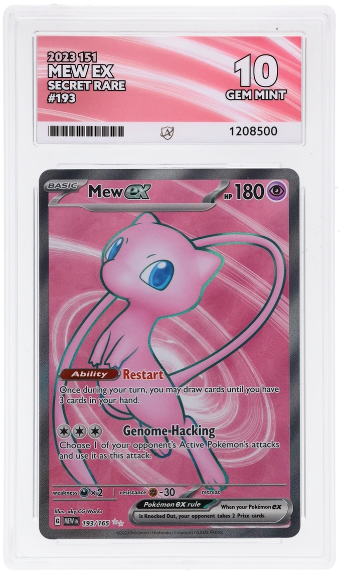 GRADED Mew ex 193 ACE 10