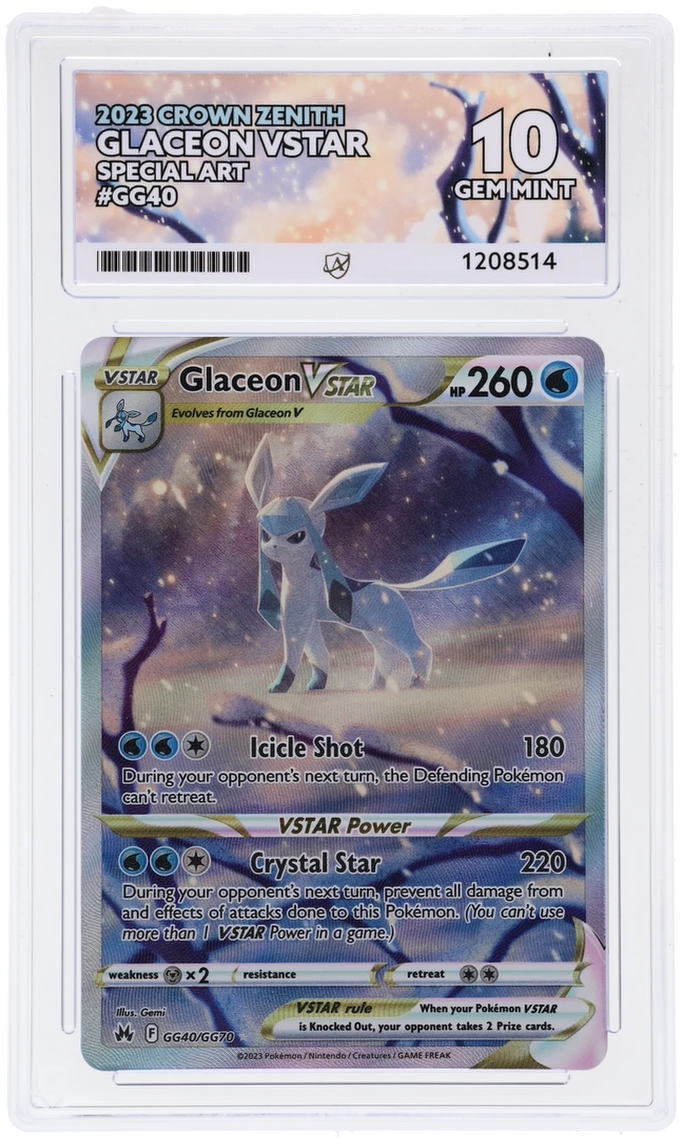 GRADED Glaceon Vstar GG40 ACE 10