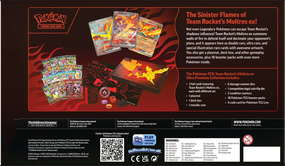 Pokémon Trading Card Game (TCG): Team Rocket's Moltres ex Ultra-Premium Collection UPC