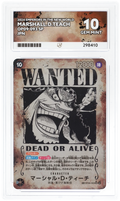 Marshall.D.Teach OP09-093 Wanted Poster Japanese - ACE 10 - PERFECT SUB GRADES - LOW POP