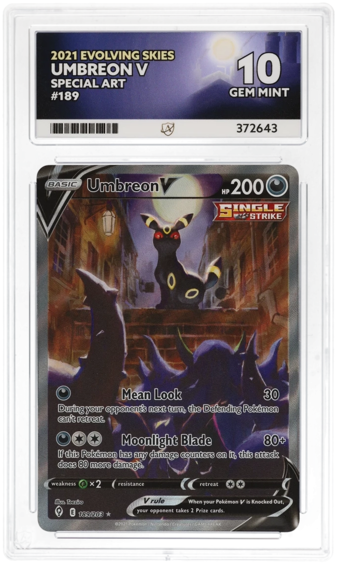 Graded Umbreon V 189 ACE 10