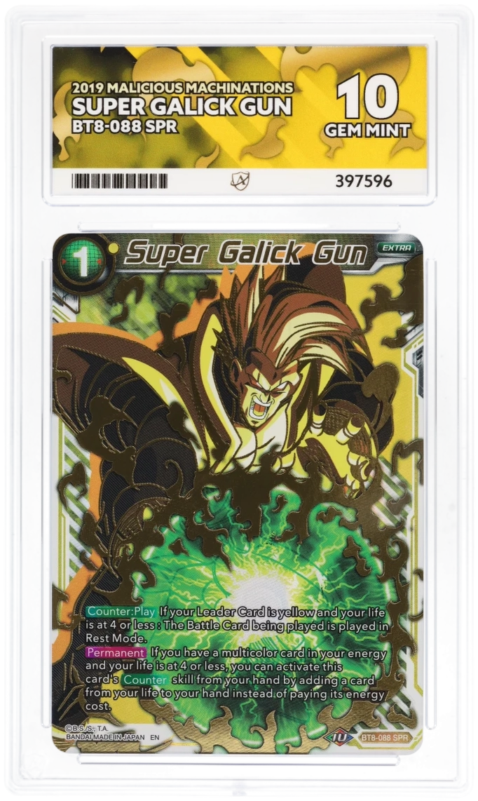 GRADED "Super Galick Gun — MALICIOUS MACHINATIONS BT8-088 — ACE 10 GEM MINT"