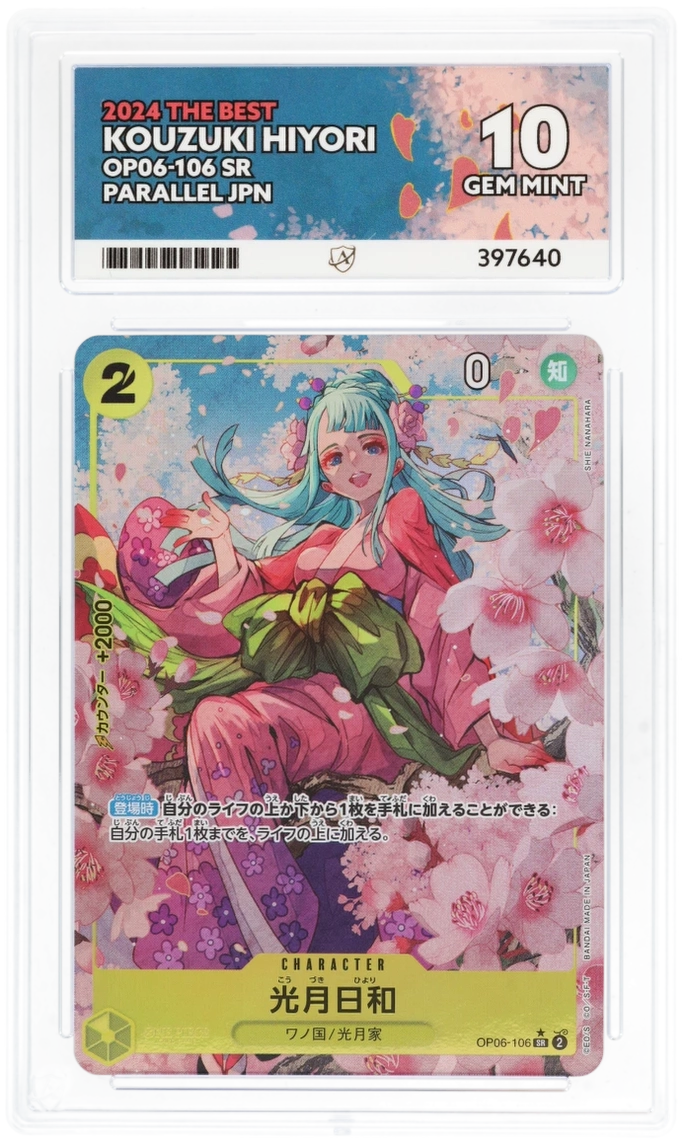 GRADED "Kouzuki Hiyori — The Best OP06-106 — ACE 10 GEM MINT"