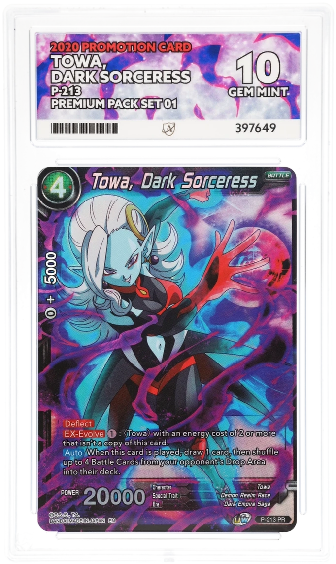 GRADED "Towa, Dark Sorceress — Promotion Card P-213 — ACE 10 GEM MINT"