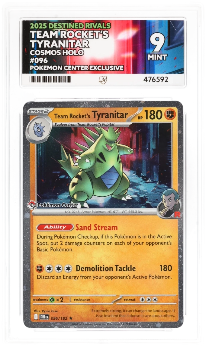 Team Rocket's Tyranitar 96 POKEMON CENTER ACE 9