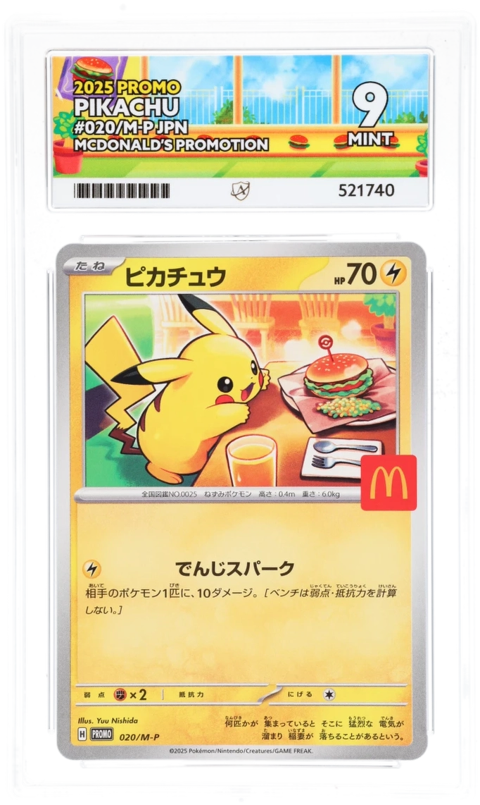 GRADED Pikachu 020/M-P ACE 9