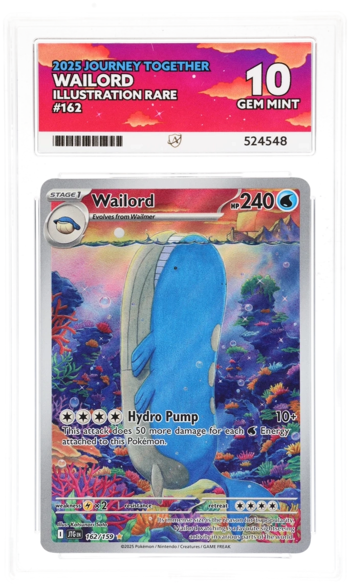 GRADED Wailord 162 ACE 10