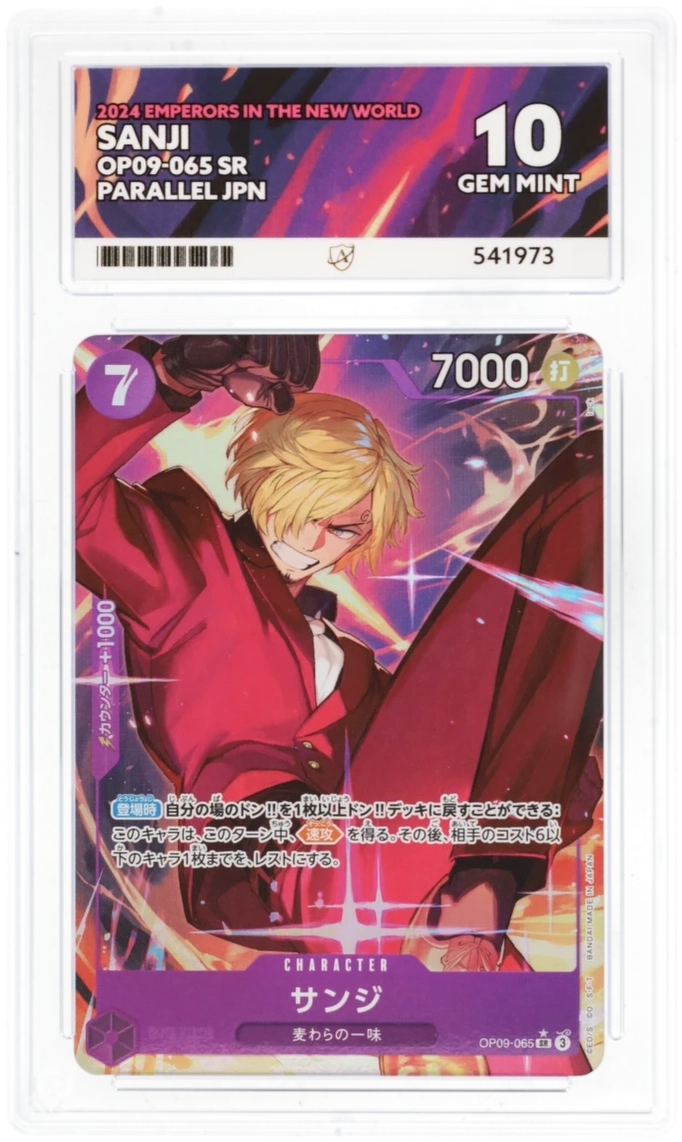 GRADED "Sanji — Emperors In The New World OP09-065 — ACE 10 GEM MINT"