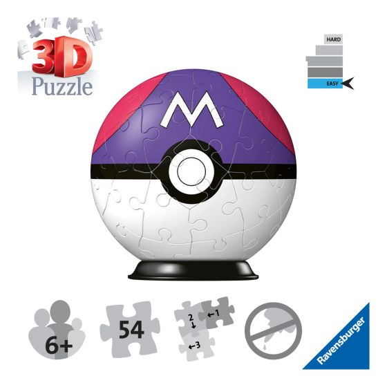 Pokemon Master Ball 54 Piece 3D Puzzle