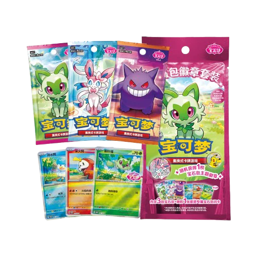 Pokémon - Simplified Chinese Gem Pack Badge Set