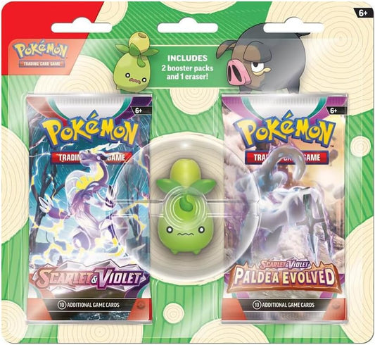 Pokémon TCG: Back to School Set Eraser + 2 Booster Packs (1 x Random Blister with Eraser)