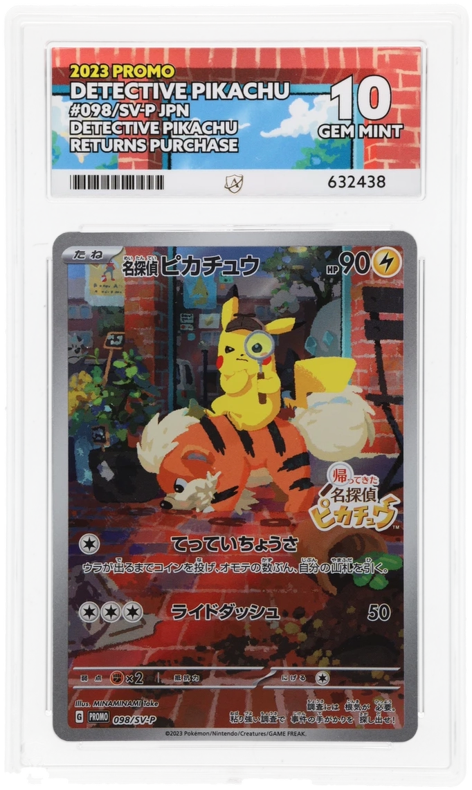 GRADED Detective Pikachu 098 ACE 10
