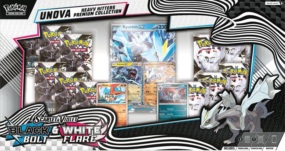 NEW SHOP STOCK Unova Heavy Hitters Premium Collection - SV: Black Bolt & White Flare