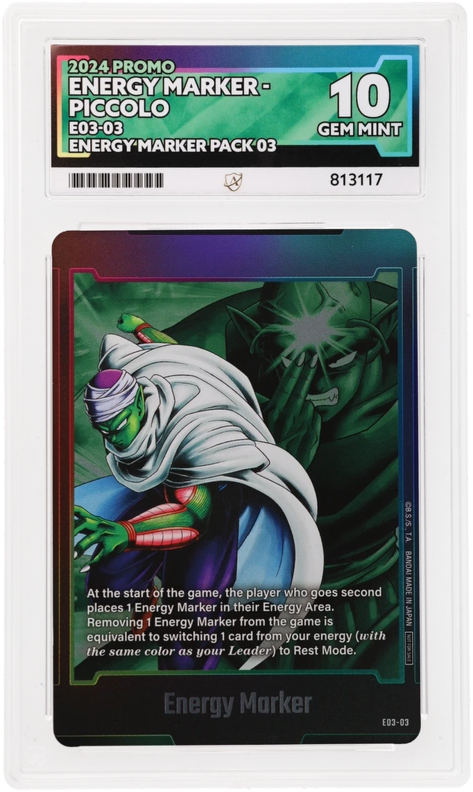 GRADED "Energy Marker - Piccolo — Promo E03-03 — ACE 10 GEM MINT"