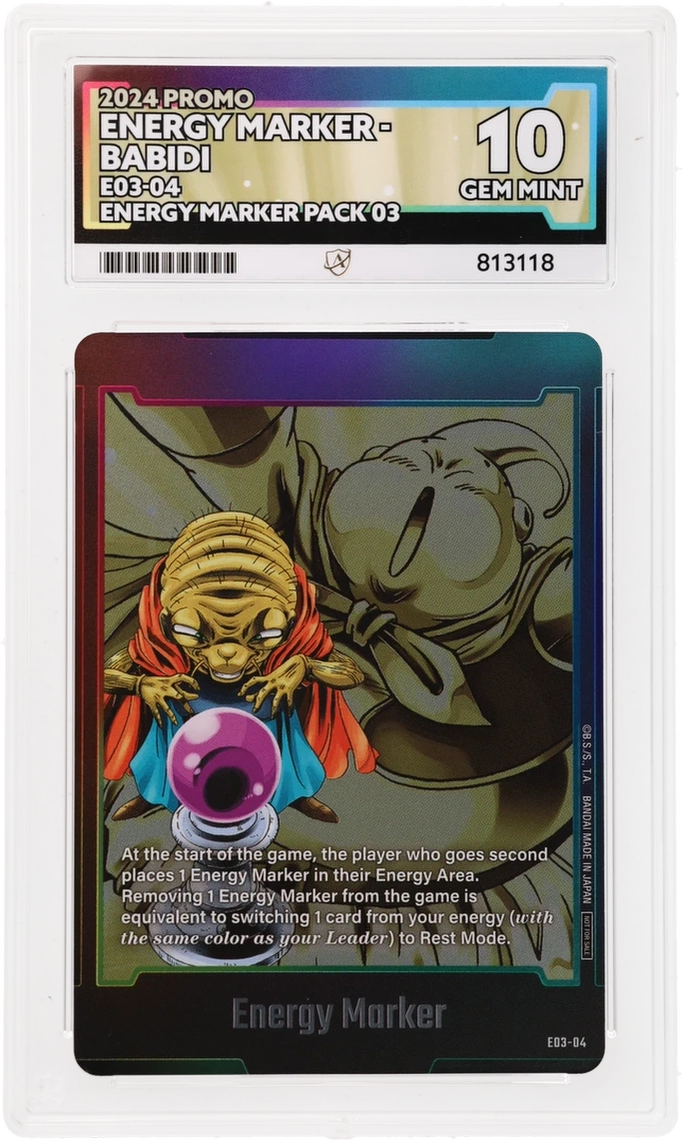 GRADED "Energy Marker - Babidi — Promo E03-04 — ACE 10 GEM MINT"