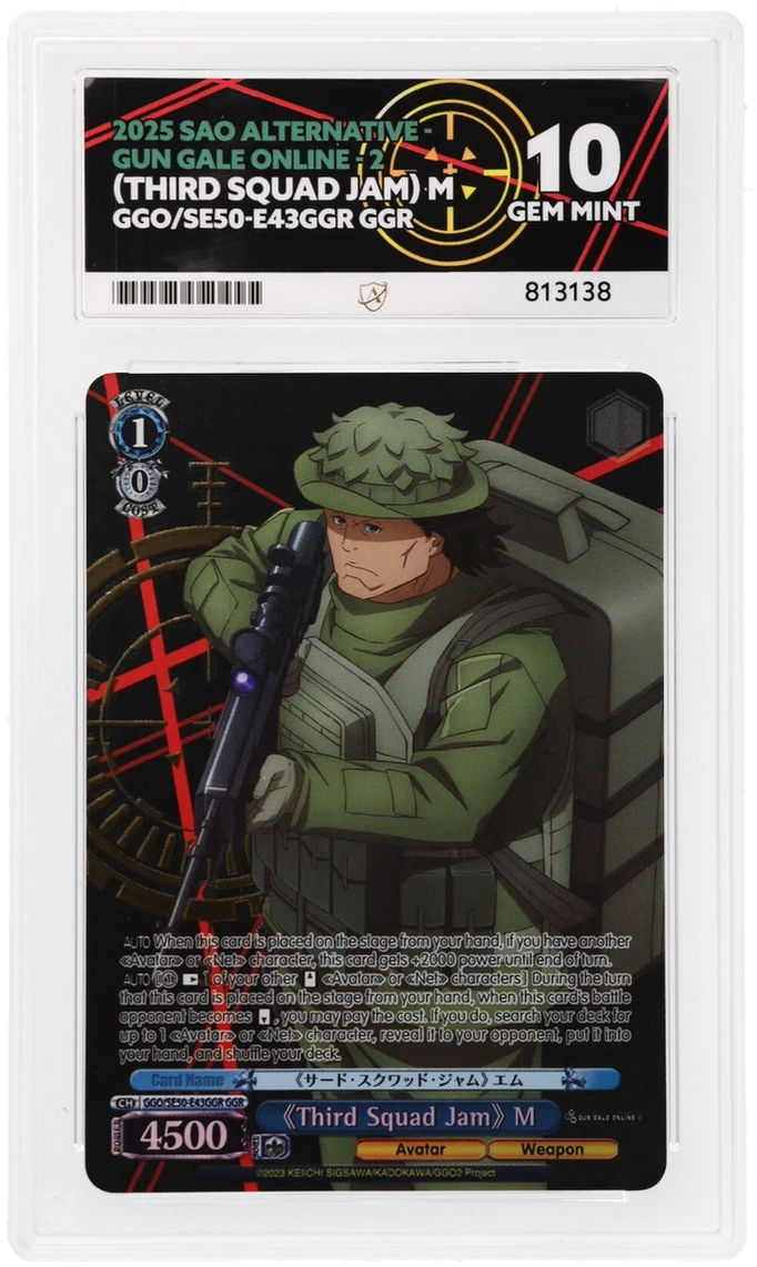 GRADED "(Third Squad Jam) M — SAO Alternative - Gun Gale Online - 2 GGO/SE50-E43GGR — ACE 10 GEM MINT"