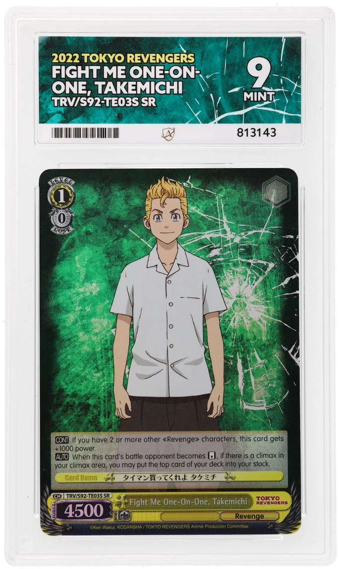 GRADED "Fight Me One-On-One, Takemichi — Tokyo Revengers TRV/S92-TE03S — ACE 9 MINT"