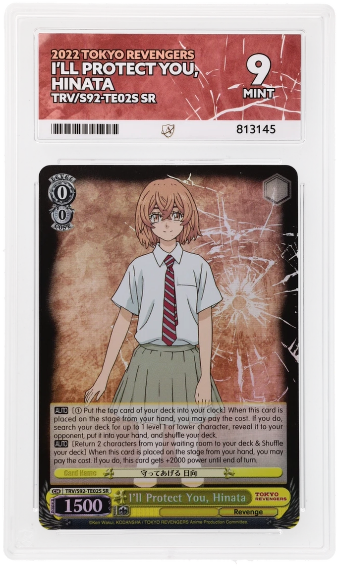 GRADED "I'll Protect You, Hinata — Tokyo Revengers TRV/S92-TE02S — ACE 9 MINT"