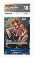 GRADED "Portgas.D.Ace — Promo P-074 — ACE 10 GEM MINT"