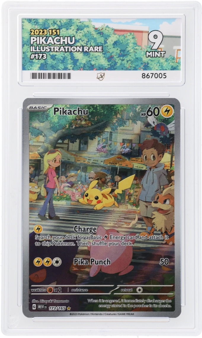 GRADED Pikachu 173 ACE 9