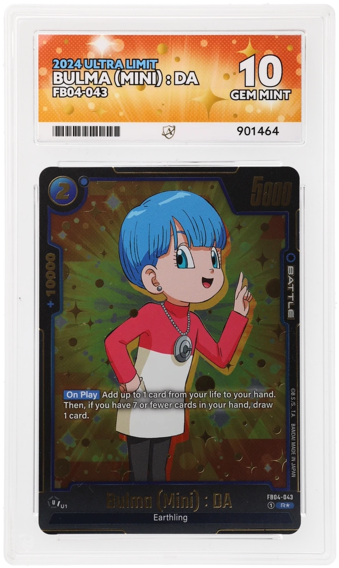 GRADED "Bulma (Mini) : DA — Ultra Limit FB04-043 — ACE 10 GEM MINT"
