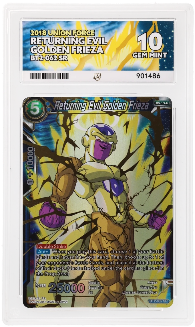 GRADED "Returning Evil Golden Frieza — UNION FORCE BT2-062 — ACE 10 GEM MINT"