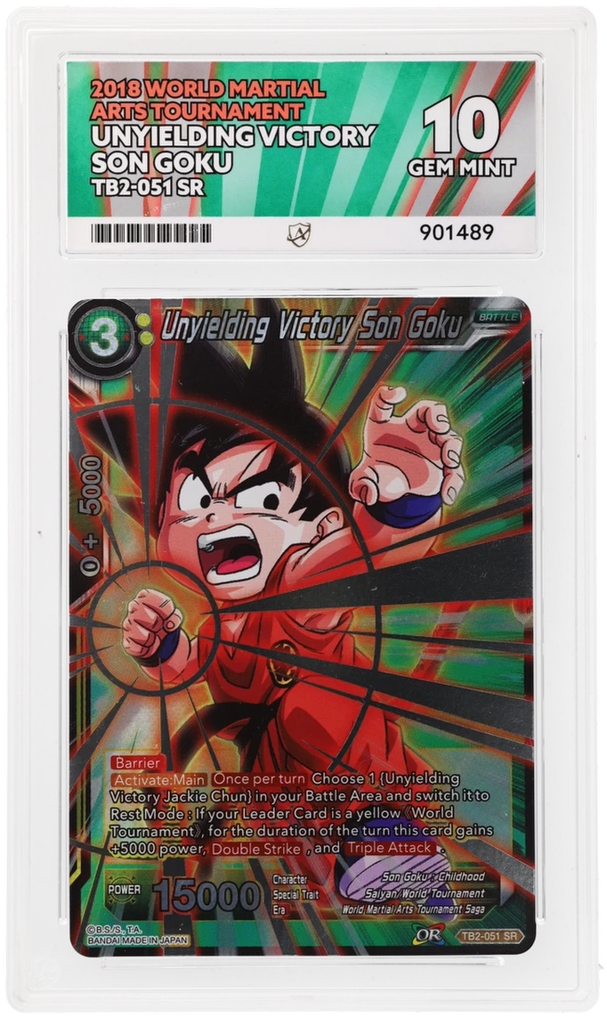 GRADED "Unyielding Victory Son Goku — World Martial Arts Tournament TB2-051 — ACE 10 GEM MINT"