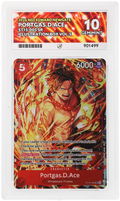 GRADED "Portgas.D.Ace — Red Edward.Newgate ST15-005 — ACE 10 GEM MINT"