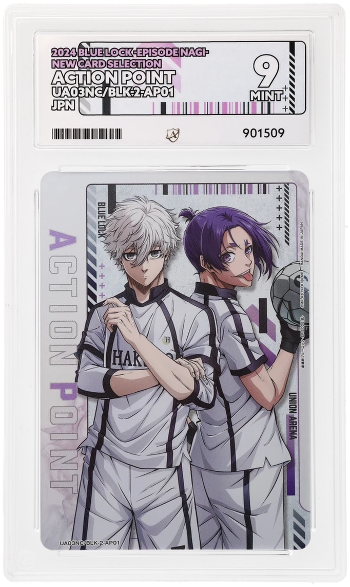 GRADED "ACTION POINT — Blue Lock -EPISODE Nagi- New Card Selection UA03NC/BLK-2-AP01 — ACE 9 MINT"