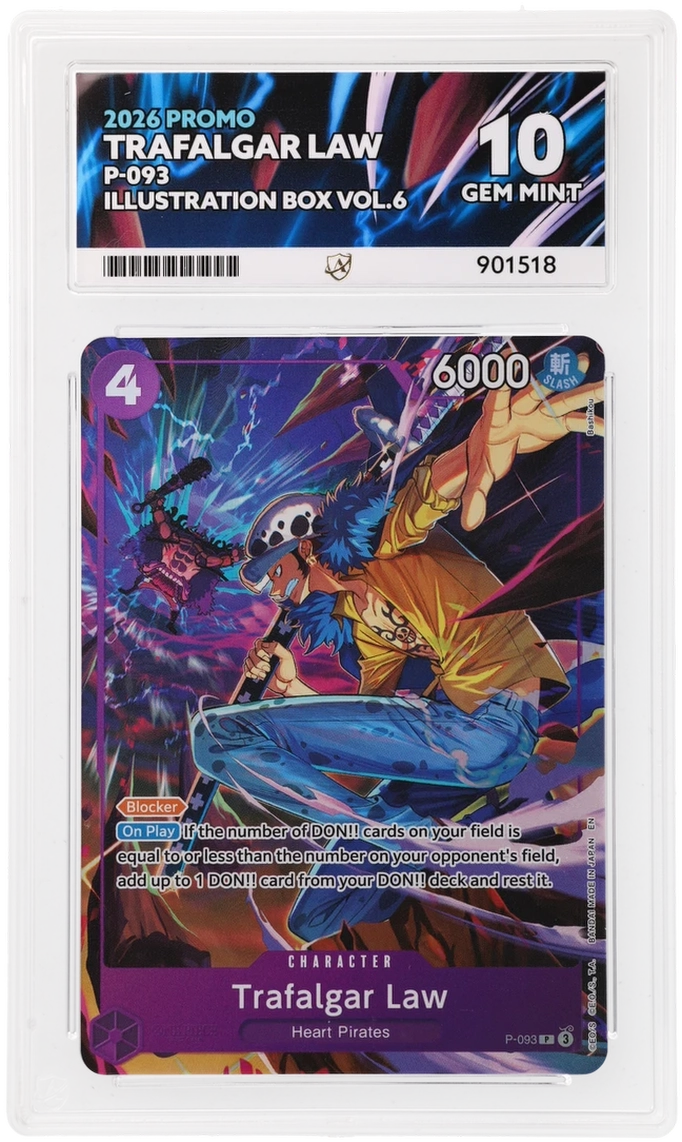 GRADED "Trafalgar Law — Promo P-093 — ACE 10 GEM MINT"