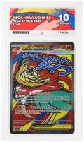 GRADED Mega Hawlucha ex 268 ACE 10 PERFECT SUB GRADES