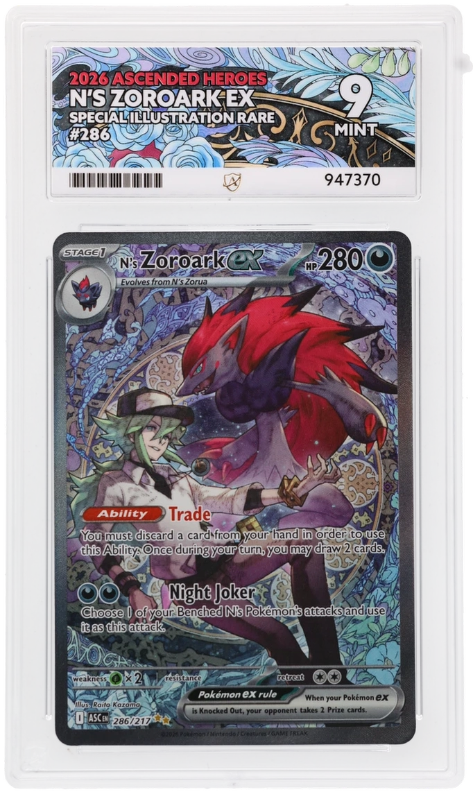GRADED "N’s Zoroark ex — Ascended Heroes 286/217 — ACE 9