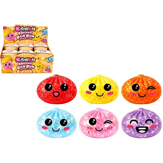 Bao Bun Glitter 5.5cm Maltose Squishy in Basket