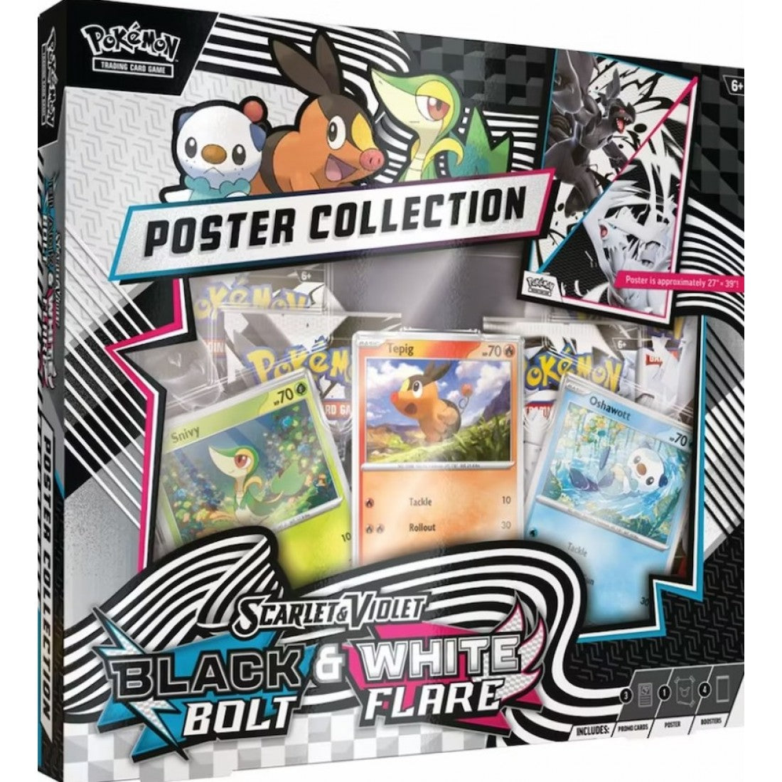 Pokemon Scarlet & Violet 10.5: Black Bolt & White Flare Poster Collection