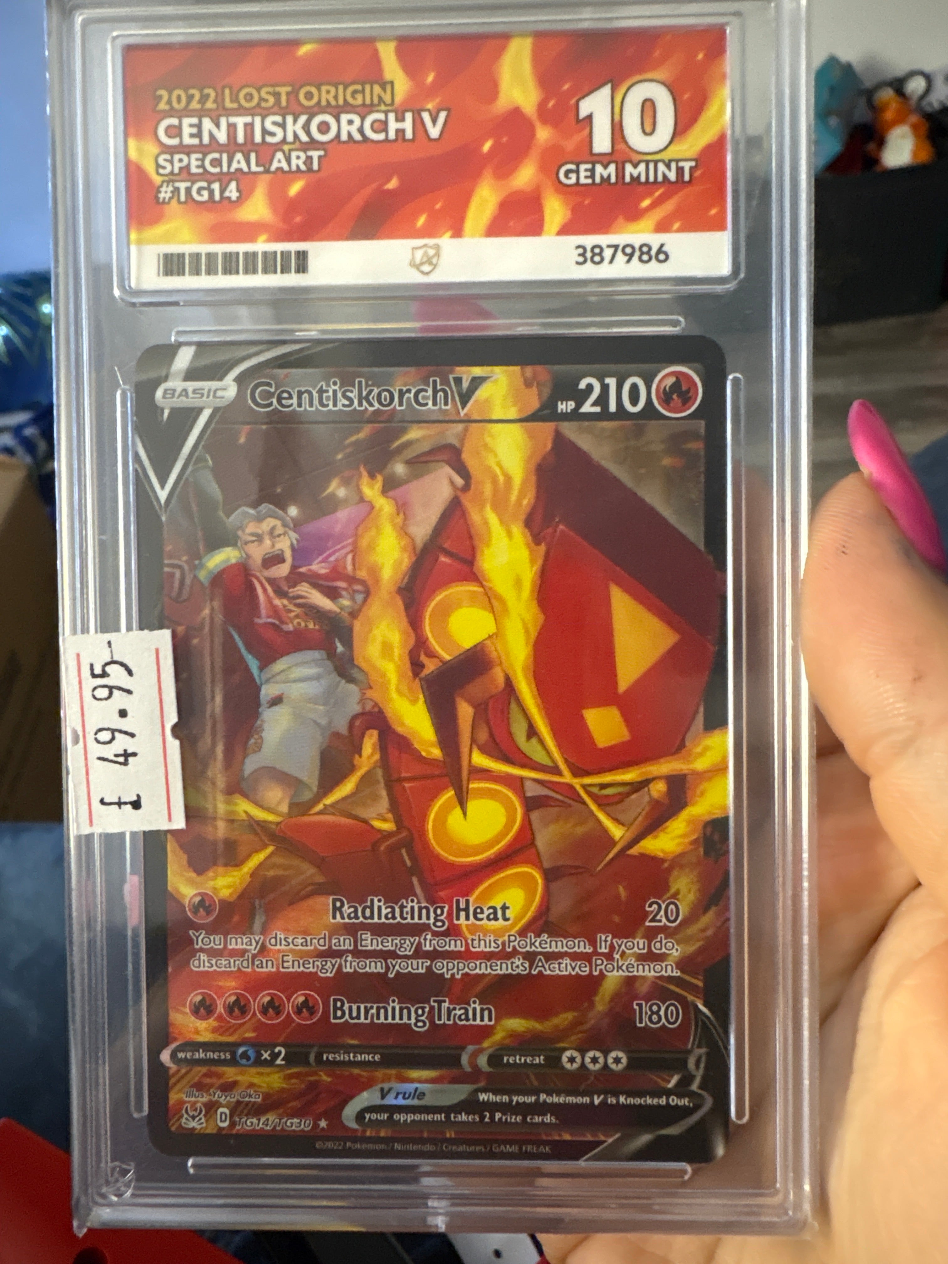 ACE 10 Centiskorch V TG14 Lost Origin Holo Pokemon Card - Gem Mint