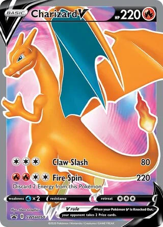 GRADED "Charizard V — Sword & Shield Promos SWSH050 — PSA 10"