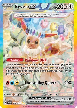 GRADED "Eevee ex — Prismatic Evolutions 167/131 — ACE 10 GEM MINT"