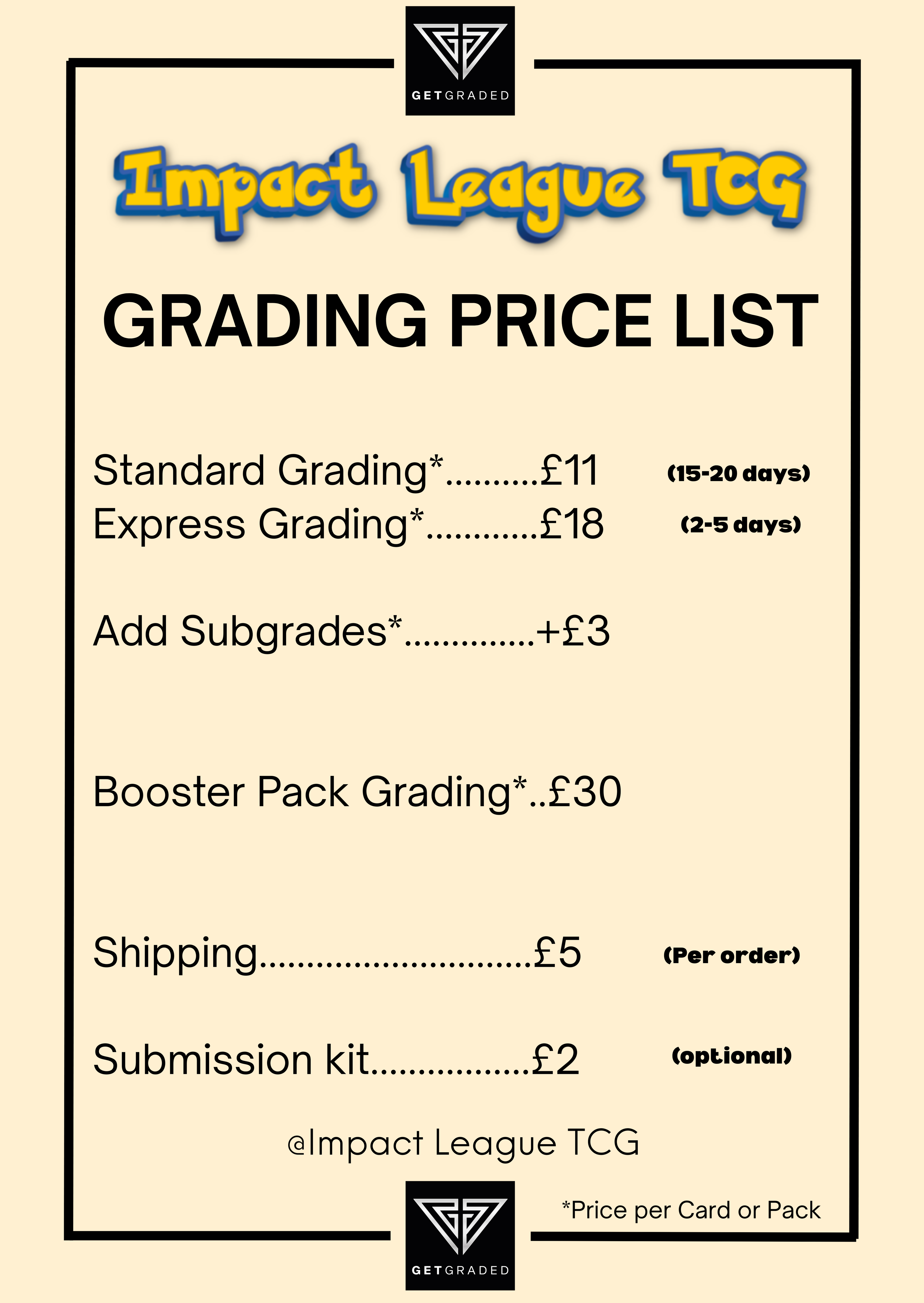 Get Graded Card Submission