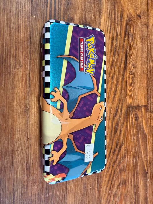 EMPTY Charizard Pencil case tin