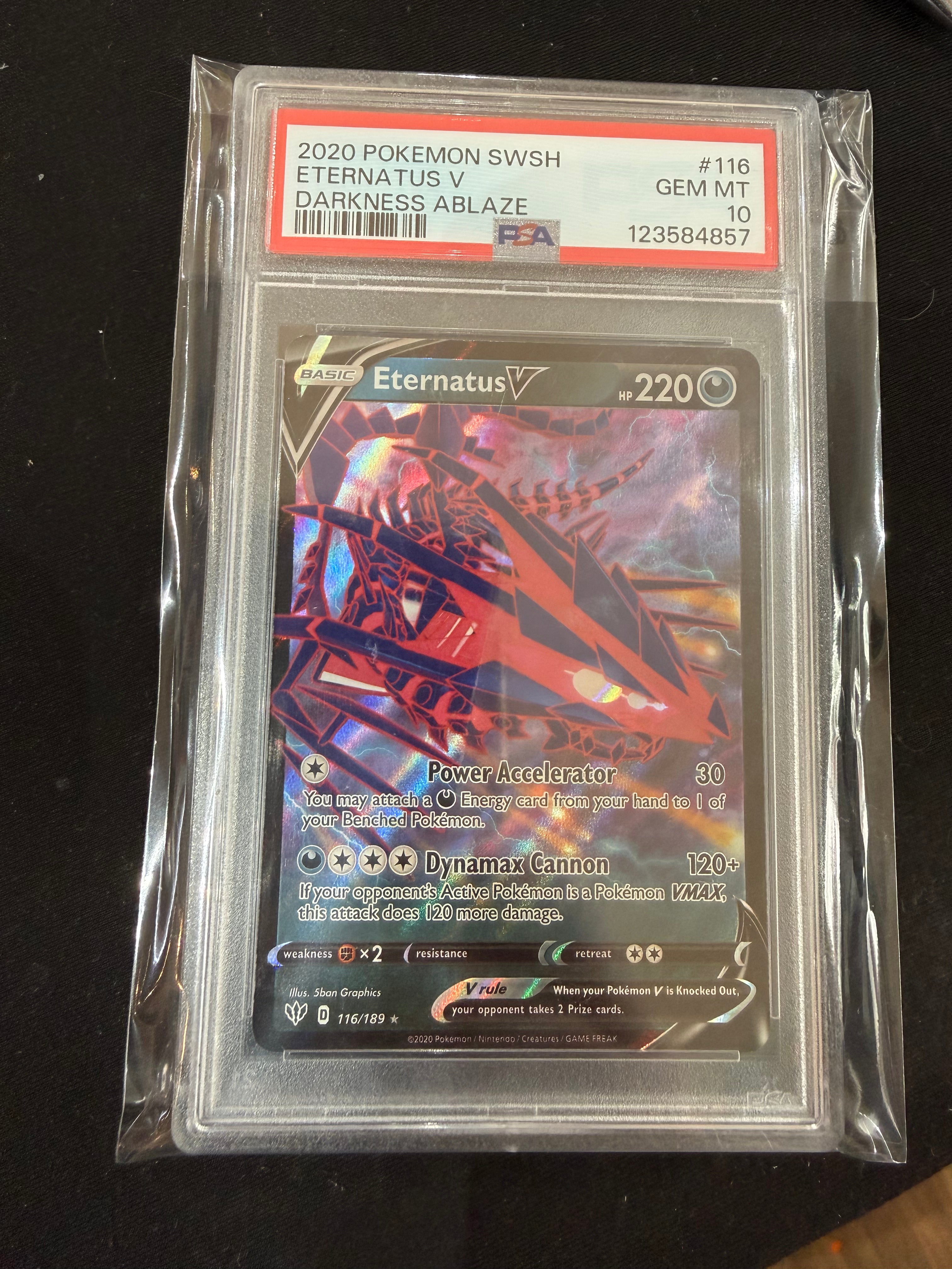 Pokémon TCG Eternatus V Darkness Ablaze 116/189 PSA 10