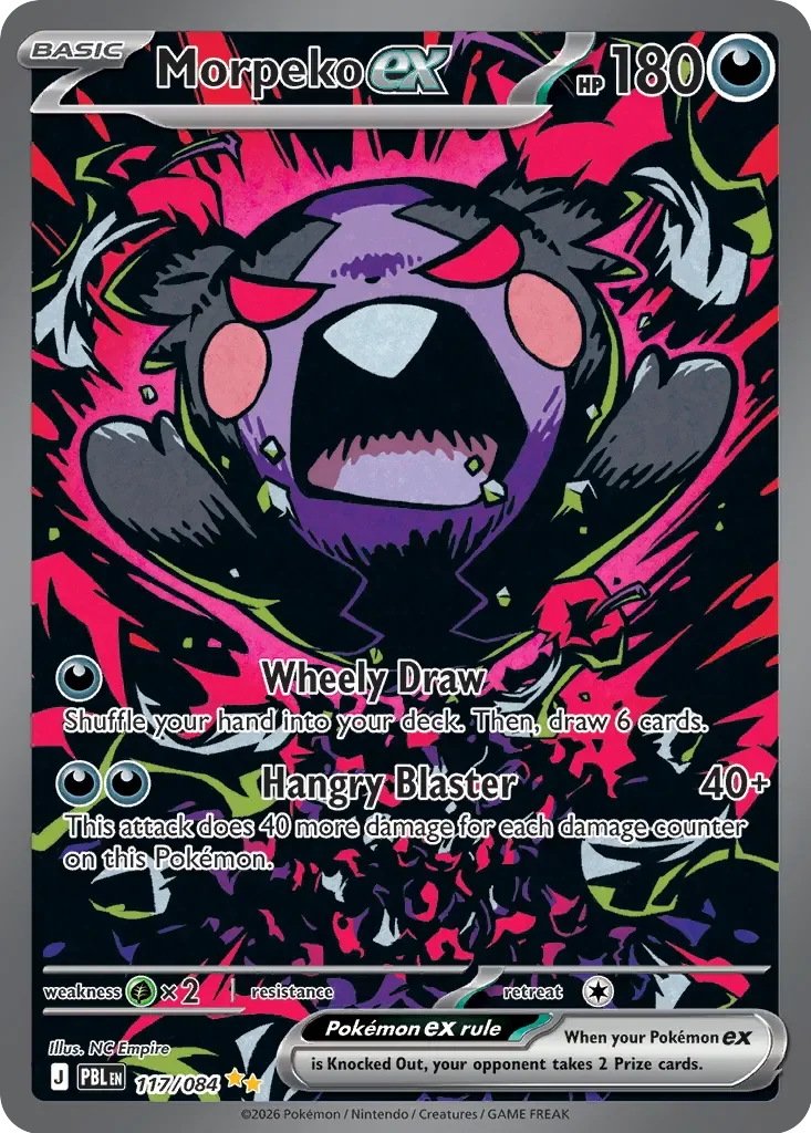 GRADED "Morpeko ex — Pitch Black 117/084 — ACE 10 GEM MINT"