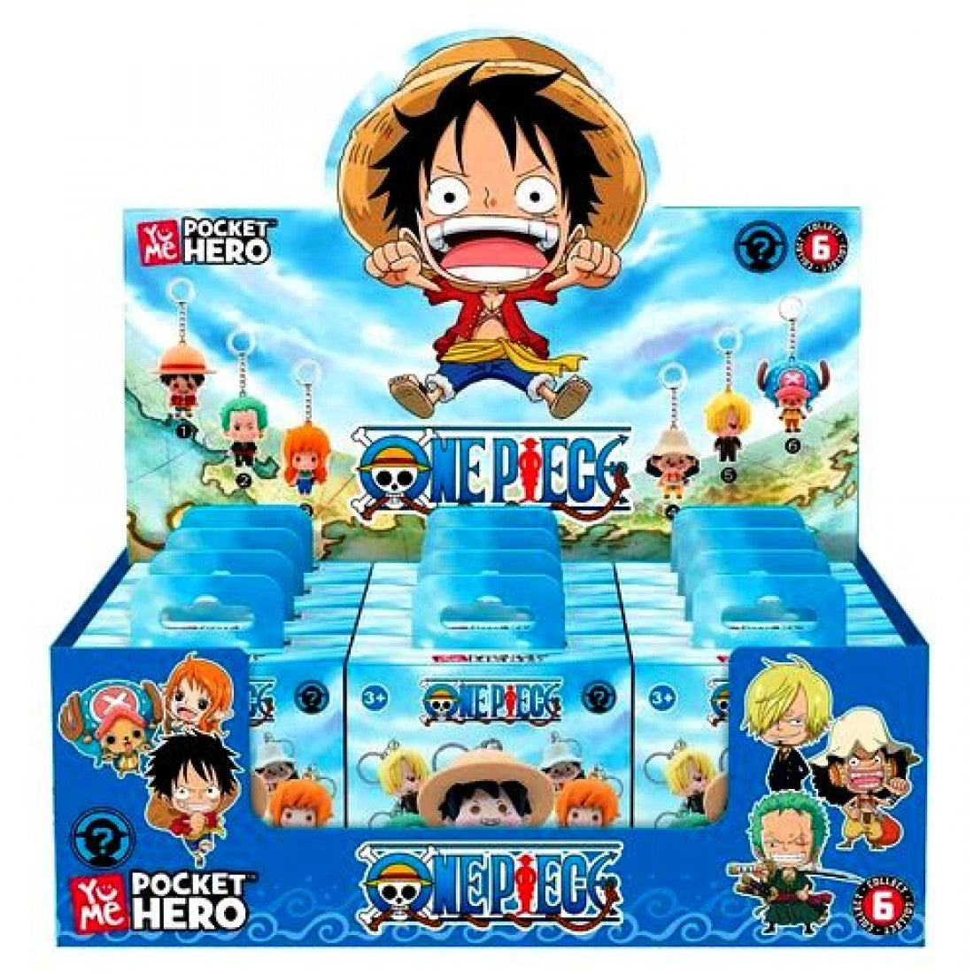 One Piece Pocket Hero 3D Keychains (12ct)