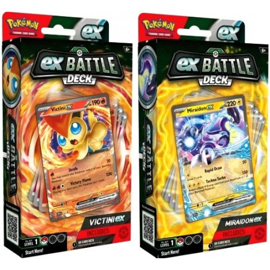 Pokemon Miraidon ex and Victini ex Battle Decks