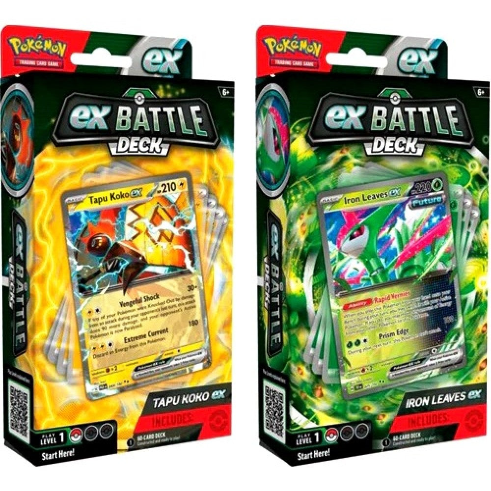 Pokemon Tapu Koko ex & Iron Leaves ex Battle Decks